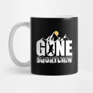 Gone Squatchin'! Funny Bigfoot Mountains Mug